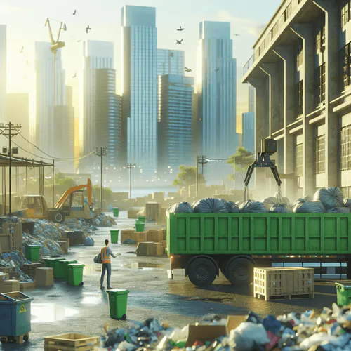 Reutilización de materiales de construcción en una obra mediante reciclaje y clasificación de residuos