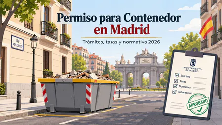 Persmisson para contenedor en Madrid